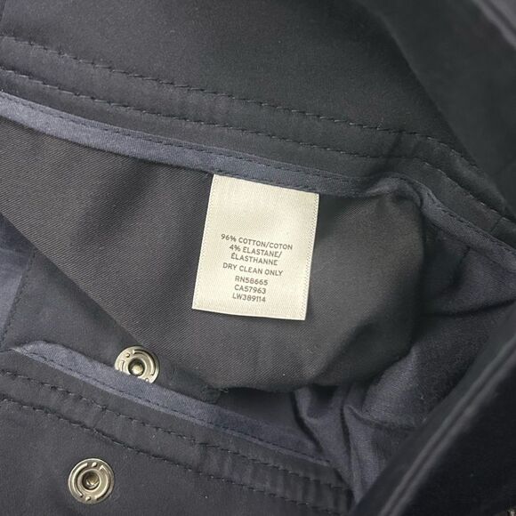 LEWIT Women's Navy Blue High Waist Trouser Dress Pants Button Size 6‎ - Picture 2 of 7